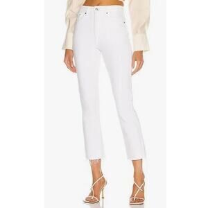 GRLFRND Button Fly Karolina High Rise Straight Crop Jeans In Brentwood Size 28